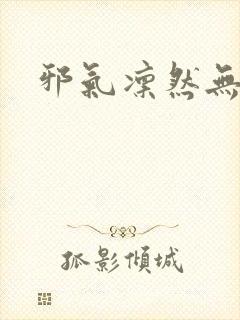 邪气凛然无弹窗封面