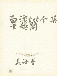 白洁txt全集笔趣阁封面