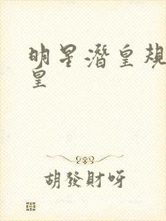 明星潜皇规则之皇