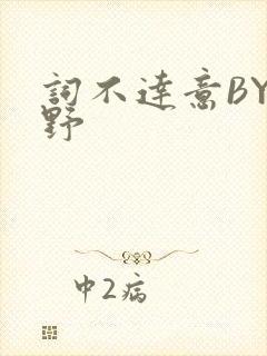 词不达意BY咩野