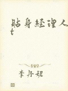 贴身经理人txt
