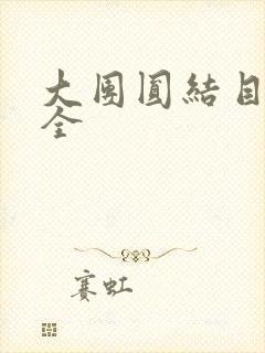 大团圆结目录大全