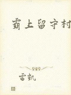 霸上留守村妇封面