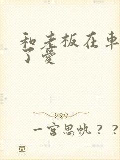 和老板在车里做了爱封面