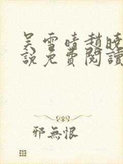 吴雪晴赵晓东小说免费阅读