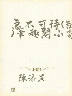 急不可待(糙汉)笔趣阁小说内容封面