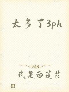 太多了3ph封面