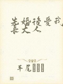 先婚后爱我的市长大人