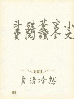 斗破苍穹小说免费阅读全文无弹窗封面