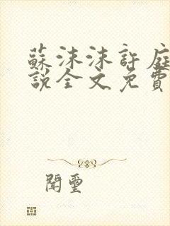 苏沫沫许庭川小说全文免费阅读