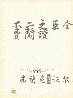 不二之臣全文免费阅读