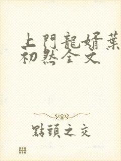 上门龙婿叶辰萧初然全文