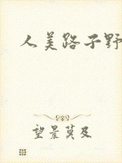 人美路子野封面