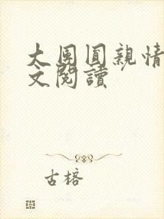 大团圆亲情会全文阅读