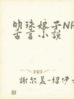 明珠娘子NPC古言小说