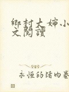 乡村大婶小说全文阅读封面
