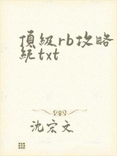 顶级rb攻略系统txt封面