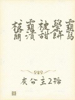 校霸被学霸玩到崩溃甜饼写手封面