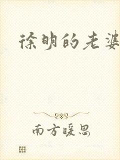 徐明的老婆封面