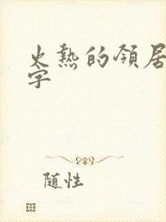 火热的领居中文字