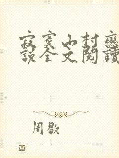 寂寞山村恋上小说全文阅读封面