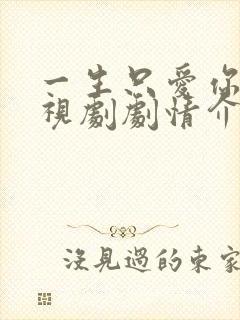一生只爱你 电视剧剧情介绍