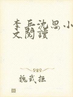 李兵沈思小说全文阅读