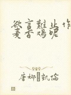 欲言难止作者:麦香鸡呢封面