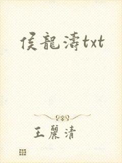 侯龙涛txt封面