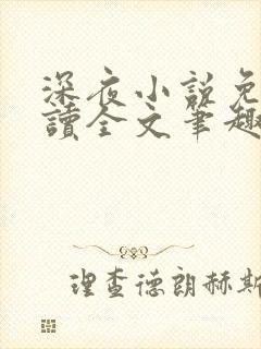 深夜小说免费阅读全文笔趣阁