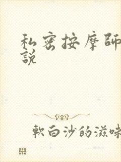 私密按摩师 小说封面