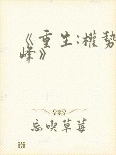 《重生:权势巅峰》