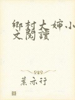 乡村大婶小说全文阅读