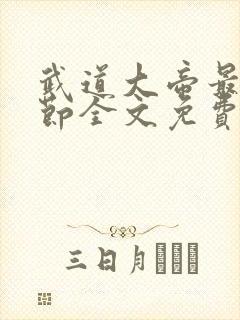 武道大帝最新章节全文免费阅读