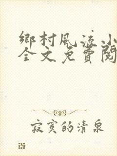 乡村风流小傻子全文免费阅读