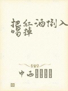 把红酒倒入b里喝掉