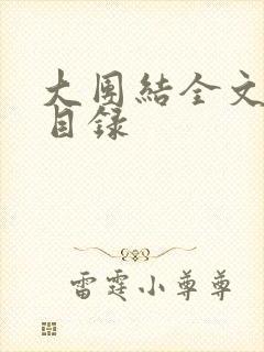 大团结全文阅读目录封面
