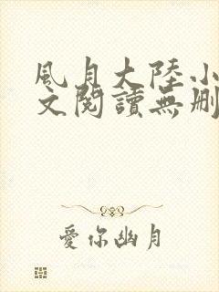 风月大陆小说全文阅读无删减