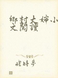 乡村大婶小说全文阅读