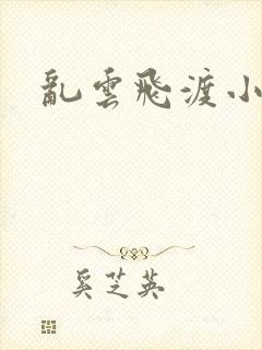 乱云飞渡小说封面