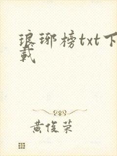 琅琊榜txt下载