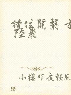 错位关系 方糖 陆岩封面