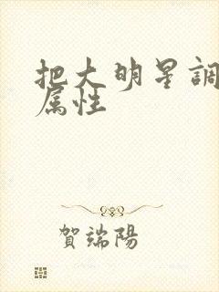 把大明星调成专属性