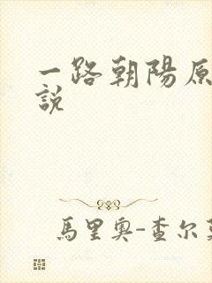 一路朝阳原著小说封面