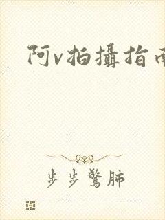 阿v拍摄指南封面
