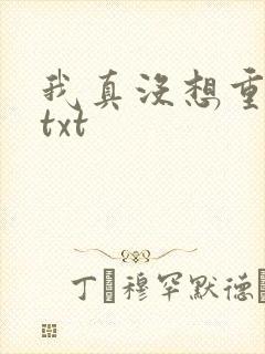我真没想重生啊txt