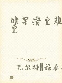 明星潜皇规则之皇