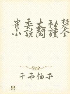 省委大秘楚东恒小说阅读全文