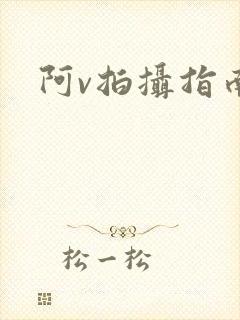 阿v拍摄指南