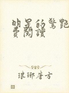 明星的惊艳史免费阅读封面